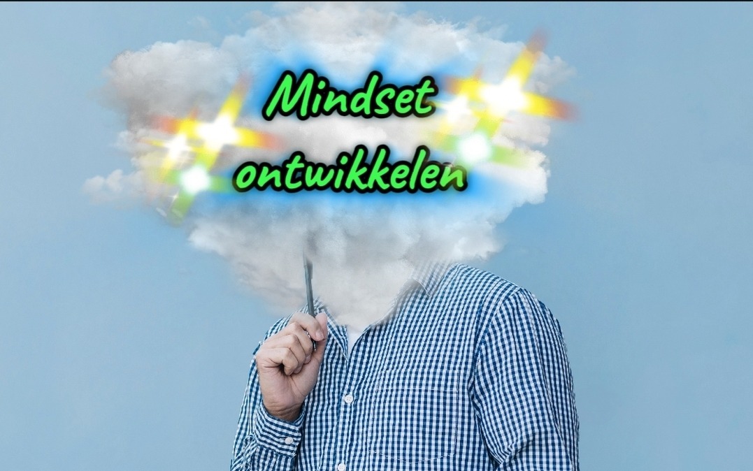 foto van persoon met de tekst "Mindset"